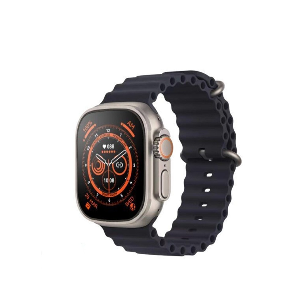 Smartwatch Earldom ET-SW12 με 6 Aνταλλακτικά Λουράκια, Θήκη Σιλικόνης και Ασύρματο Φορτιστή (Μαύρο)