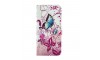 Θήκη Strass Pink Blue Butterfly Flip Cover για Huawei Honor 6C/Nova Smart (Design)