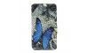 Θήκη Strass Blue Butterfly Flip Cover για Universal 3.8-4.3 (Design)