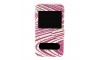 Θήκη Strass με δύο παράθυρα Pink Stripes Flip Cover για Universal 5.3-5.8 (Design)
