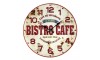 Μεταλλικό Ρολόι Τοίχου Bistro Cafe (Άσπρο)