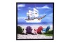 Διακοσμητικό Κάδρο 59x59 Colorful Chairs & White Boat (Design)