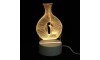 Επιτραπέζιο 3D Φωτιστικό LED σε Σχήμα Vase and Bird (Άσπρο) 