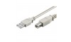 Καλώδιο DeTech Εκτυπωτή USB-A Male σε USB-B Male 3M (Άσπρο)