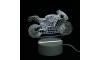 Επιτραπέζιο 3D Φωτιστικό LED σε Σχήμα Motorcycle (Άσπρο) 