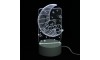 Επιτραπέζιο 3D Φωτιστικό LED σε Σχήμα Teddy Bear on the Moon (Άσπρο)