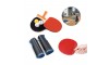 Φορητό Σετ Ping Pong Regail σε Σακίδιο με 2 Rubber Ρακέτες, 4 Μπαλάκια και Ρυθμιζόμενο Δίχτυ (Design)