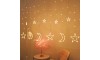 Διακοσμητικά Λαμπάκια Κουρτίνα με Αστέρια και Φεγγάρια (3m, 120 φωτάκια) (Διαφανές) 