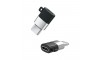 Αντάπτορας XO USB-C male - USB-A female (NB149-F) (Μαύρο-Ασημί)