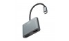 Αντάπτορας XO USB-C 4in1 Dock HUB001 (Γκρι)