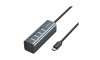 USB Hub Awei CL-122T Type-C σε 4xUSB 2.0 με καλώδιο 0.75m (Μαύρο) 