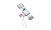 Αντάπτορας OTG 4-in-1 Earldom ET-OT82 USB A 3.0, Lightning, Type C & Card Reader (Aluminum Gray) 