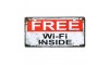 Μεταλλική Διακοσμητική Πινακίδα Τοίχου Free Wifi Inside 15X30 (Design) 