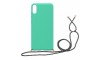 Θήκη Eco-Friendly Back Cover με Λουράκι για iPhone XS Max (Γαλάζιο) 