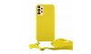 Θήκη OEM Σιλικόνης Matte Back Cover με Λουράκι για Samsung Galaxy A13 4G (Canary Yellow)