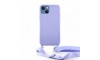 Θήκη OEM Σιλικόνης Matte Back Cover με Λουράκι για iPhone 13 Pro Max (Lilac Purple