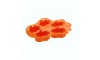 Παγοθήκη Σιλικόνης για Παγάκια σε Σχήμα Παλάμης (5 θέσεις) (Πορτοκαλί)