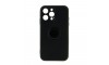 Θήκη Silicone Ring Back Cover με Προστασία Κάμερας για iPhone 14 Pro Max (Μαύρο)