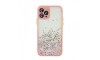 Θήκη Σιλικόνης Bumper Glitter Back Cover με Προστασία Κάμερας για iPhone 13 (Ροζ)