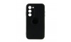 Θήκη Silicone Ring Back Cover με Προστασία Κάμερας για Samsung Galaxy S23 Plus (Μαύρο)