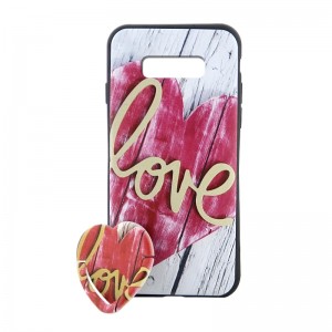 Θήκη με Popsockets Wood Love Back Cover για Samsung Galaxy S10E (Design)