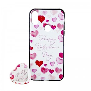 Θήκη με Popsockets Happy Valentine's Day Back Cover για Huawei Y7 2019 (Design)