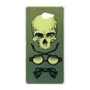 Θήκη Skull Glasses Papillon Back Cover για Sony Xperia M2 (Design)