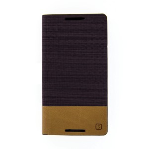 Θήκη Flip Cover Υφασμάτινη με δέρμα στο κάτω μέρος για LG G4(Καφέ)