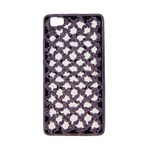 Θήκη TPU Flowers Diamond Back Cover για Huawei P8 Lite (Μαύρο)