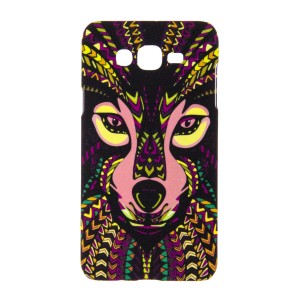 Θήκη Aztec Animal Pink Wolf Back Cover για Samsung Galaxy J7 (Design)