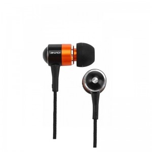  Ακουστικά Metal Earphone AWEI Q3i  (Πορτοκαλί)