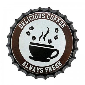 Διακοσμητικό Τοίχου Καπάκι Delicious Coffee Always Fresh (Design)