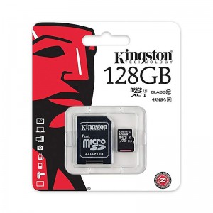 Kingston 128GB MicroSDXC Class 10 (Διαφανές) 
