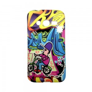 Θήκη Graffiti Boy On His Bicycle Back Cover για Samsung Galaxy Ace 4 LTE/G313  (Design)
