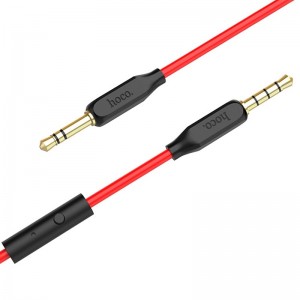 Καλώδιο Hoco UPA12 Aux 3.5mm Jack To Jack με μικρόφωνο 1m (Μαύρο) 