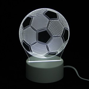 Επιτραπέζιο 3D Φωτιστικό LED σε Σχήμα Football (Άσπρο)