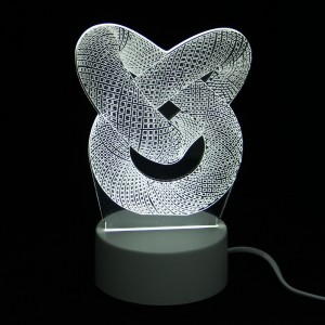 Επιτραπέζιο 3D Φωτιστικό LED σε Σχήμα Knot (Άσπρο)