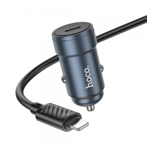 Φορτιστής Αυτοκινήτου Hoco Z57 PD QC 30W 1xType C με Καλώδιο Type C to Lightning
