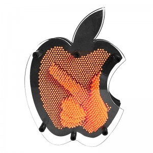 Επιτραπέζιο Διακοσμητικό σε Σχήμα Μήλου 3D Pin Art (Πορτοκαλί)