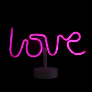 Επιτραπέζιο Φωτιστικό Neon-LED Love (Ροζ)