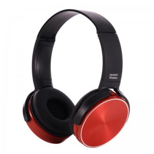 Ασύρματα Ακουστικά Bluetooth 450ΒΤ με Ενσωματωμένο Μικρόφωνο (Μαύρο - Κόκκινο)