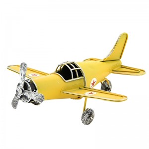 Μεταλλικό Διακοσμητικό Πολεμικό Αεροπλάνο 1 (Κίτρινο)