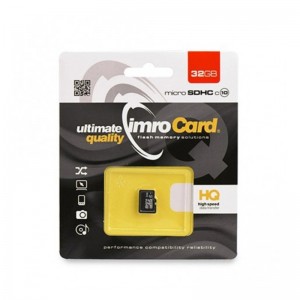 Imro microSDHC Class 10 32GB UHS-I (Μαύρο)