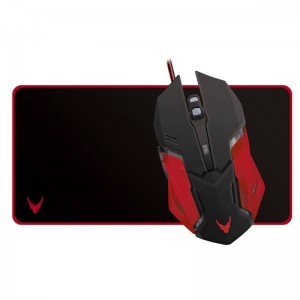 Gaming Ποντίκι Omega Varr με Mousepad VSETMPX2 (Μαύρο - Κόκκινο)