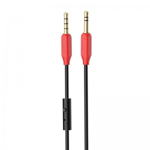 Καλώδιο Hoco UPA12 Aux 3.5mm Jack To Jack με μικρόφωνο 1m (Κόκκινο)
