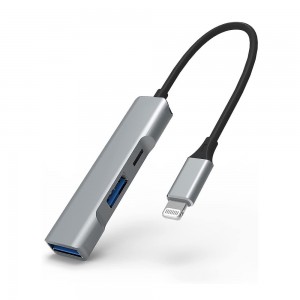 Lightning Hub OTG Earldom ET-HUB11 με 2x Θύρες USB 2.00, 1x Type-C (Aluminum Gray)
