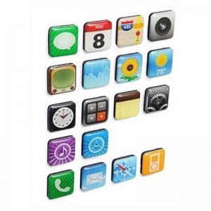 Μαγνητάκια με σχέδια menu iPhone σετ 18 τεμάχια (Design)