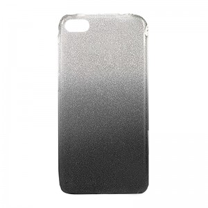 Θήκη MyMobi Back Cover Σιλικόνη Shining Case για iPhone 7/8  (Μαύρο-Ασημί)