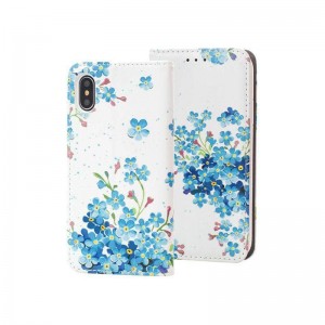 Θήκη MyMobi Decor Book Blue Flowers Flip Cover για iPhone 7/8  (Design)