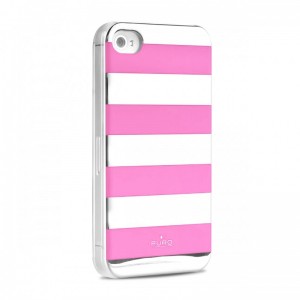 Θήκη Puro Stripes Back Cover για iPhone 5/5s (Ροζ)